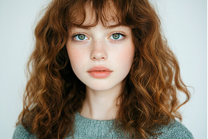 Teen girl portrait with red curly, a Beauty & Fashion Photo by Lermont51
