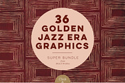 36 Golden Jazz Era Graphics, a Pattern Graphic by Blixa 6 Studios (Thumbnail 1 of 7)