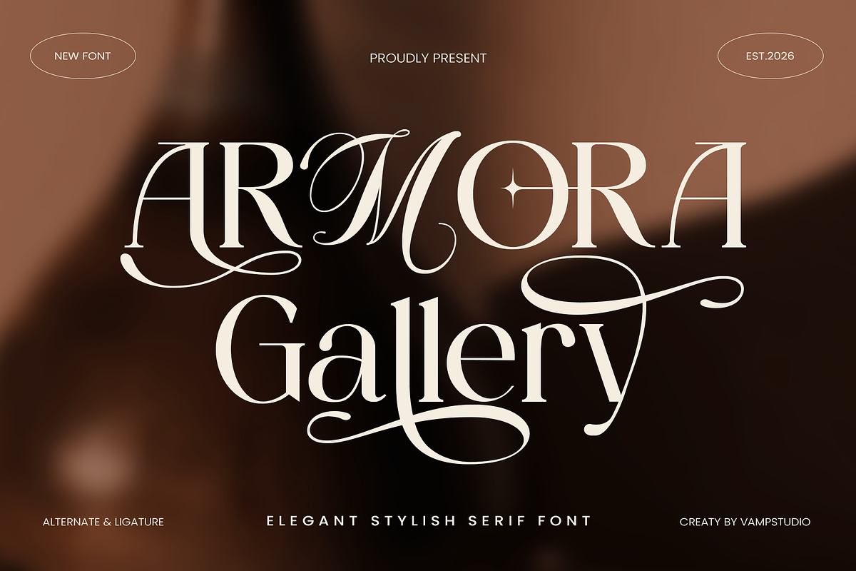 Armora Gallery – Elegant Serif Font, a Serif Font by Vampstudio (Photo 1 of 13)