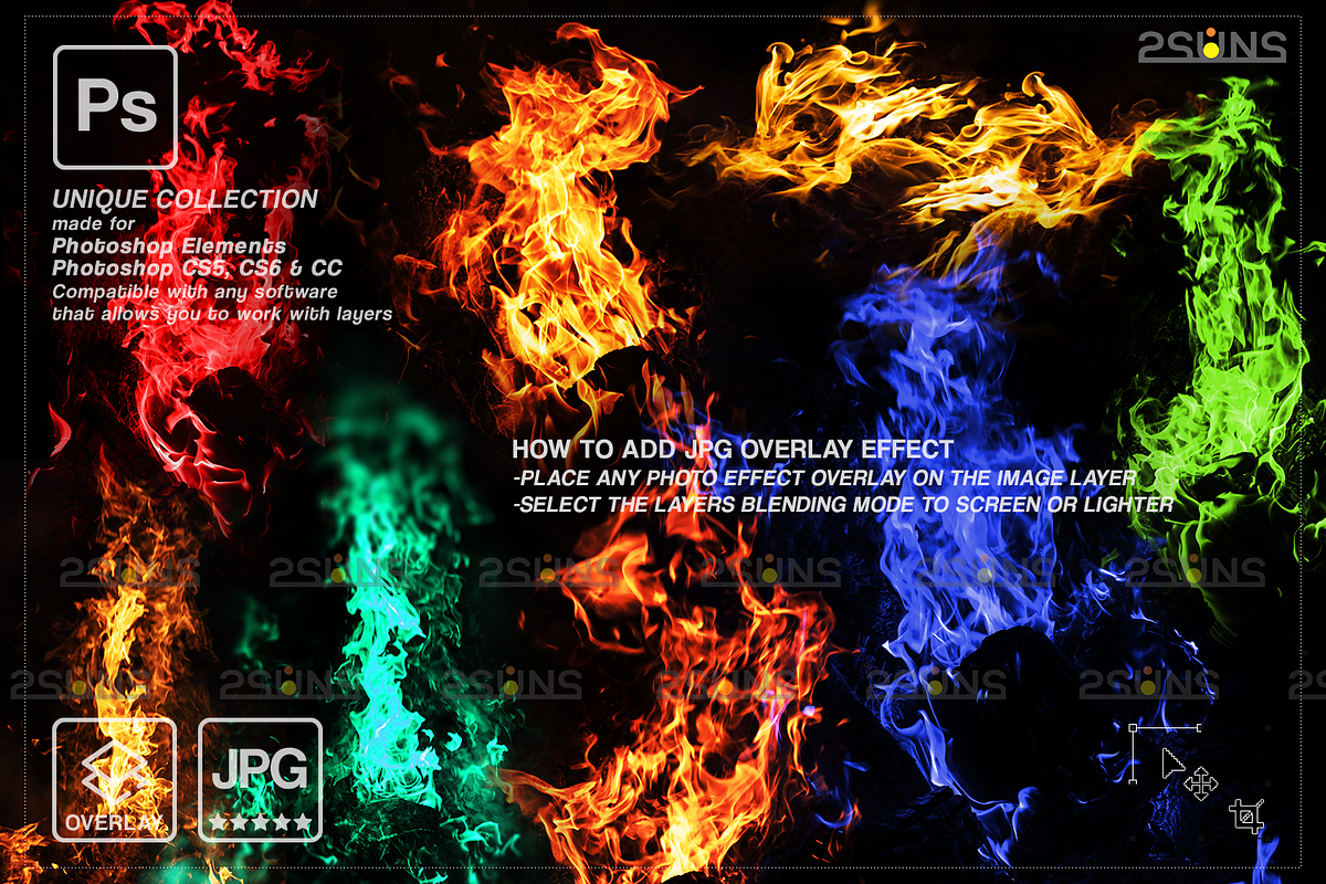 Fire Halloween Photoshop overlay, an Object Graphic by 2SUNS (Photo 6 of 9)