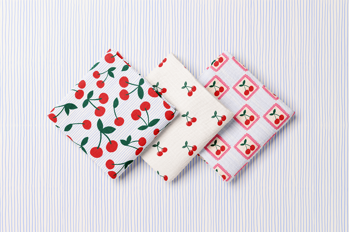 Retro Cherries - 4 Seamless Patterns, a Pattern Graphic by Pesky Cat Studio (Photo 4 of 6)