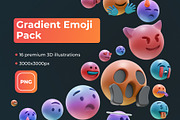 Gradient Emoji 3D set, an Object Graphic by Dope Design (Thumbnail 2 of 2)