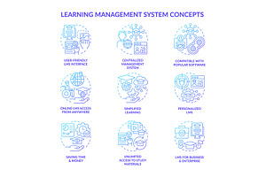 Learning management system blue, an Icon by IMG Visuals