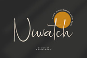 Niwatch, a Script Font by kerismaker (Thumbnail 1 of 10)