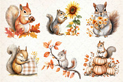 Fall Squirrels Garden Clipart, an Illustration by Dream Creation (Thumbnail 4 of 6)