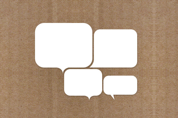 White Speech Bubbles preview 2