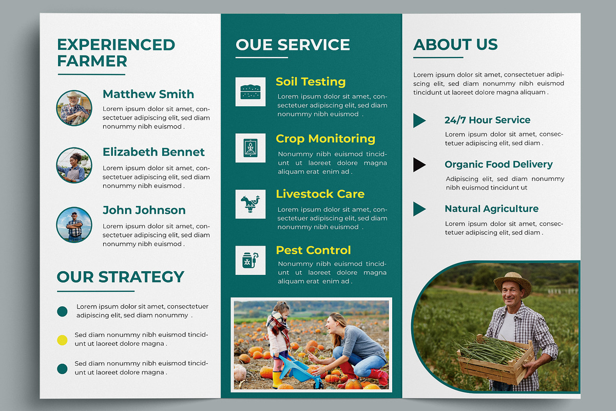 Modern Agriculture Tri Fold Brochure, a Brochure Template by MightyDesign (Photo 4 of 7)