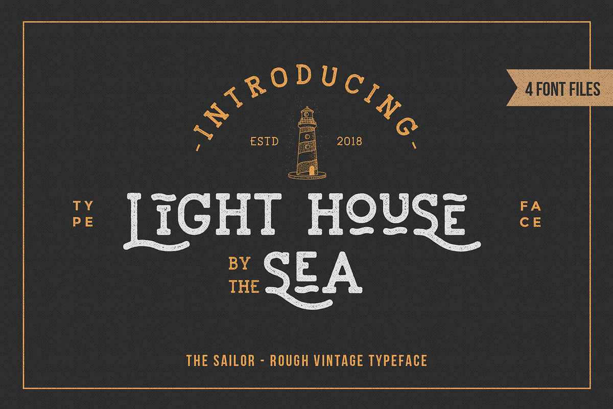 LightHouse - Sailor Rough Typeface