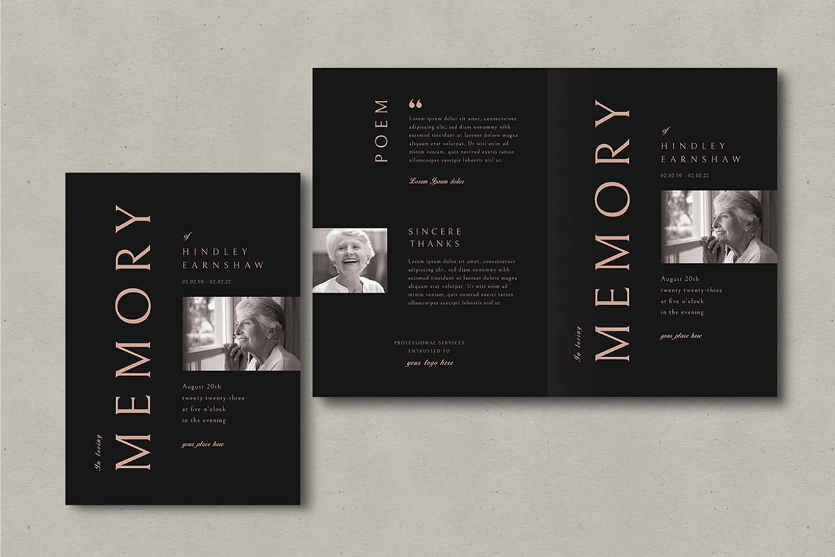 Funeral Program Template, a Brochure Template by VectorVactory (Photo 3 of 7)