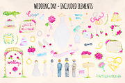 Floral Wedding 59 Watercolor Element, a Seasonal Illustration by Violet LeBeaux (Thumbnail 1 of 3)