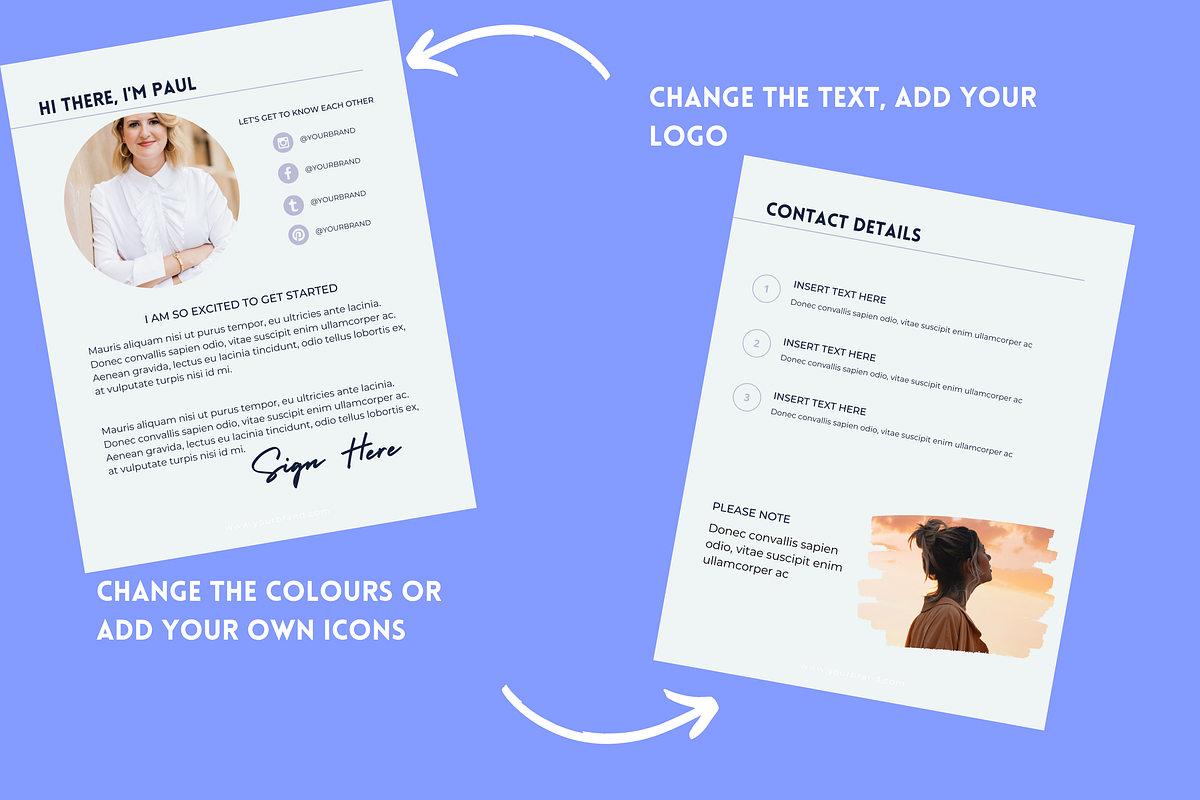 Client Welcome Packet Canva Template, a Branding & Logo Template by Iampaulrose (Photo 3 of 3)