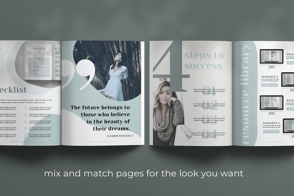 Course Workbook Template for Canva, a Templates & Theme by Miri Campbell
