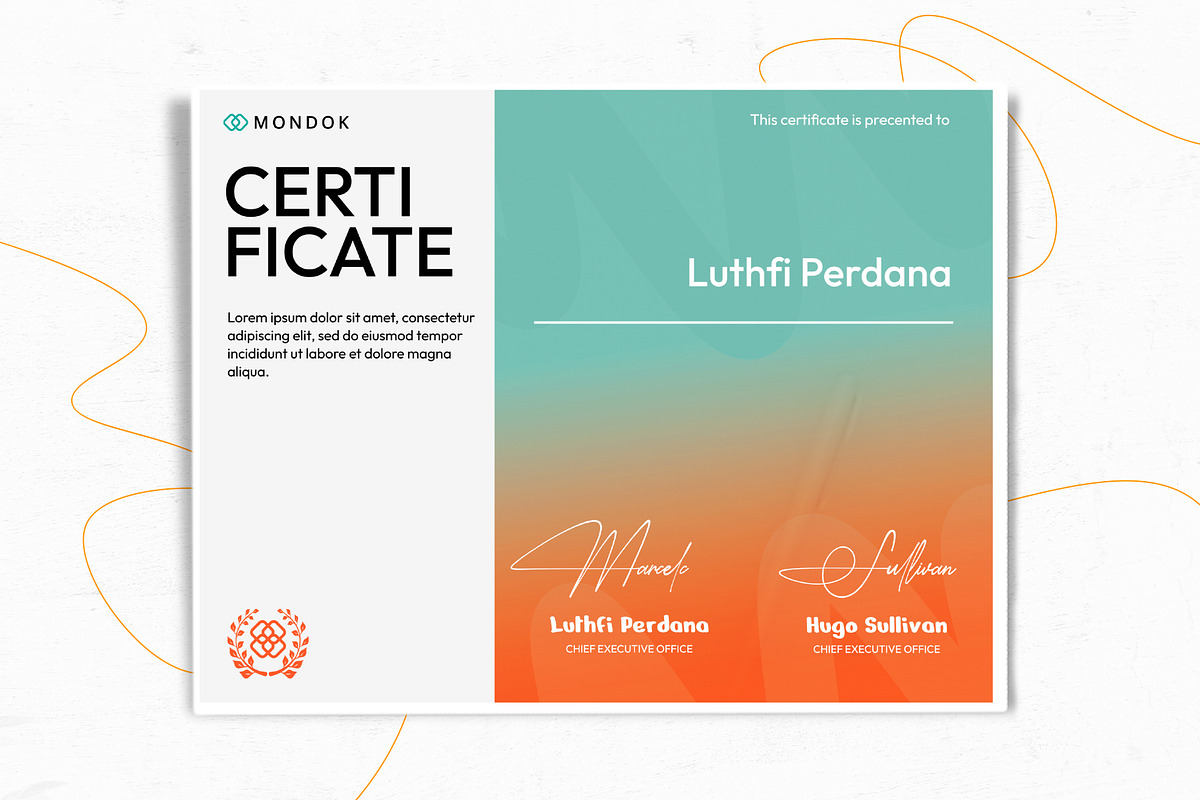 Certificate - Mondok 3, a Print Template by Themes Awesome (Photo 2 of 3)