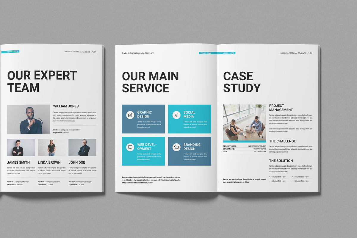 Business Proposal Template, a Brochure Template by Work-Envance (Photo 4 of 9)