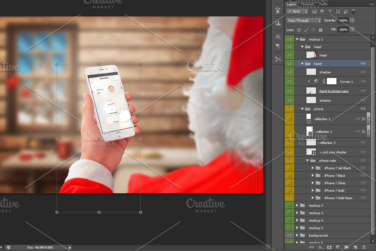Santa Claus Christmas Mockup, a Household Mockup by RSplaneta (Photo 4 of 9)