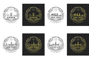 44 Linear City Badges, an Outline Icon by Kursat Unsal (Thumbnail 15 of 25)