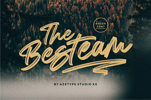 Besteam • A Brush Font