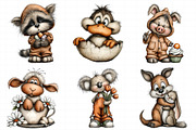 Whimsical Easter Animals Clipart, an Illustration by Daily.Designs (Thumbnail 6 of 8)