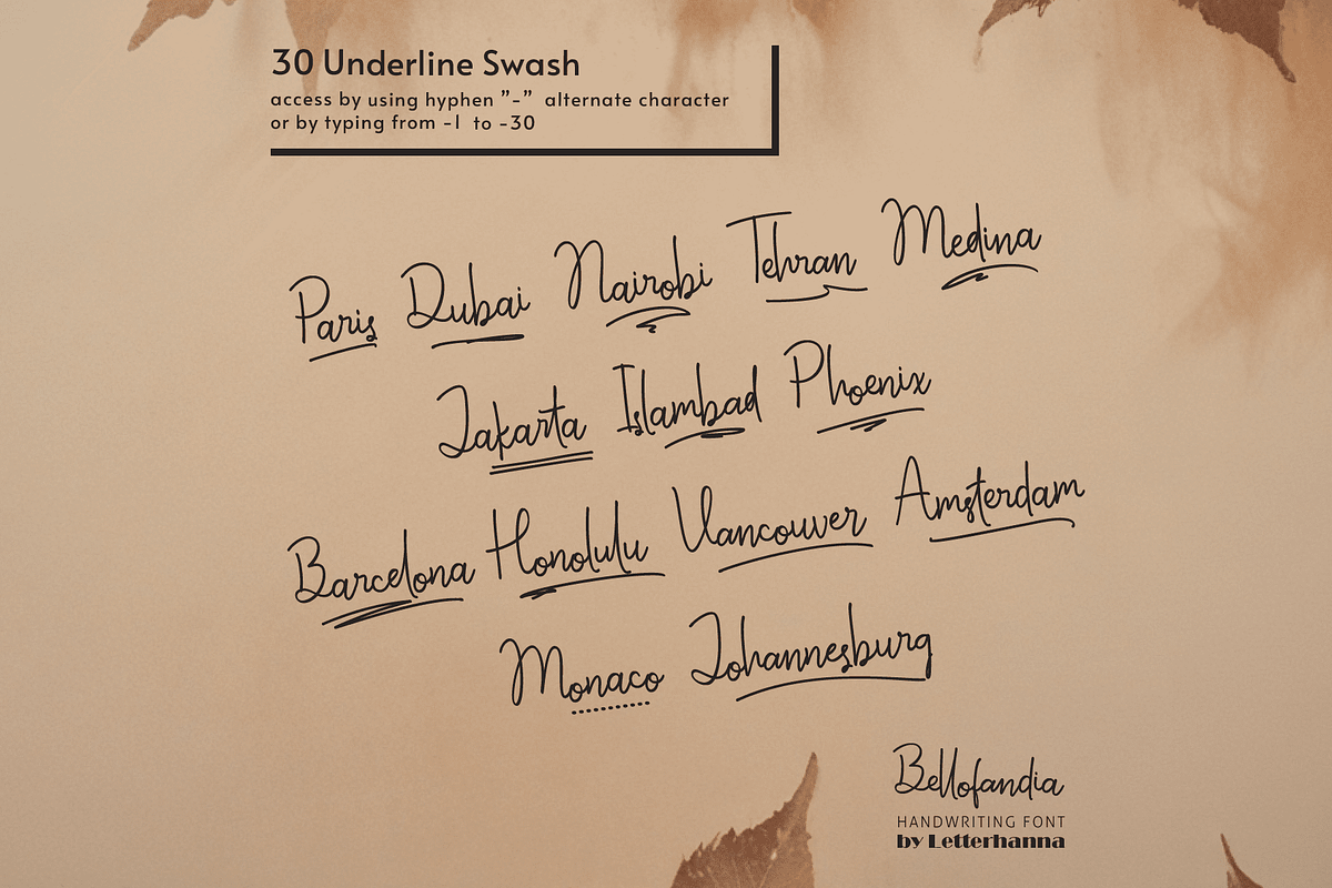 Bellofandia Font, a Handwritten Font by Letterhanna Studio (Photo 13 of 15)