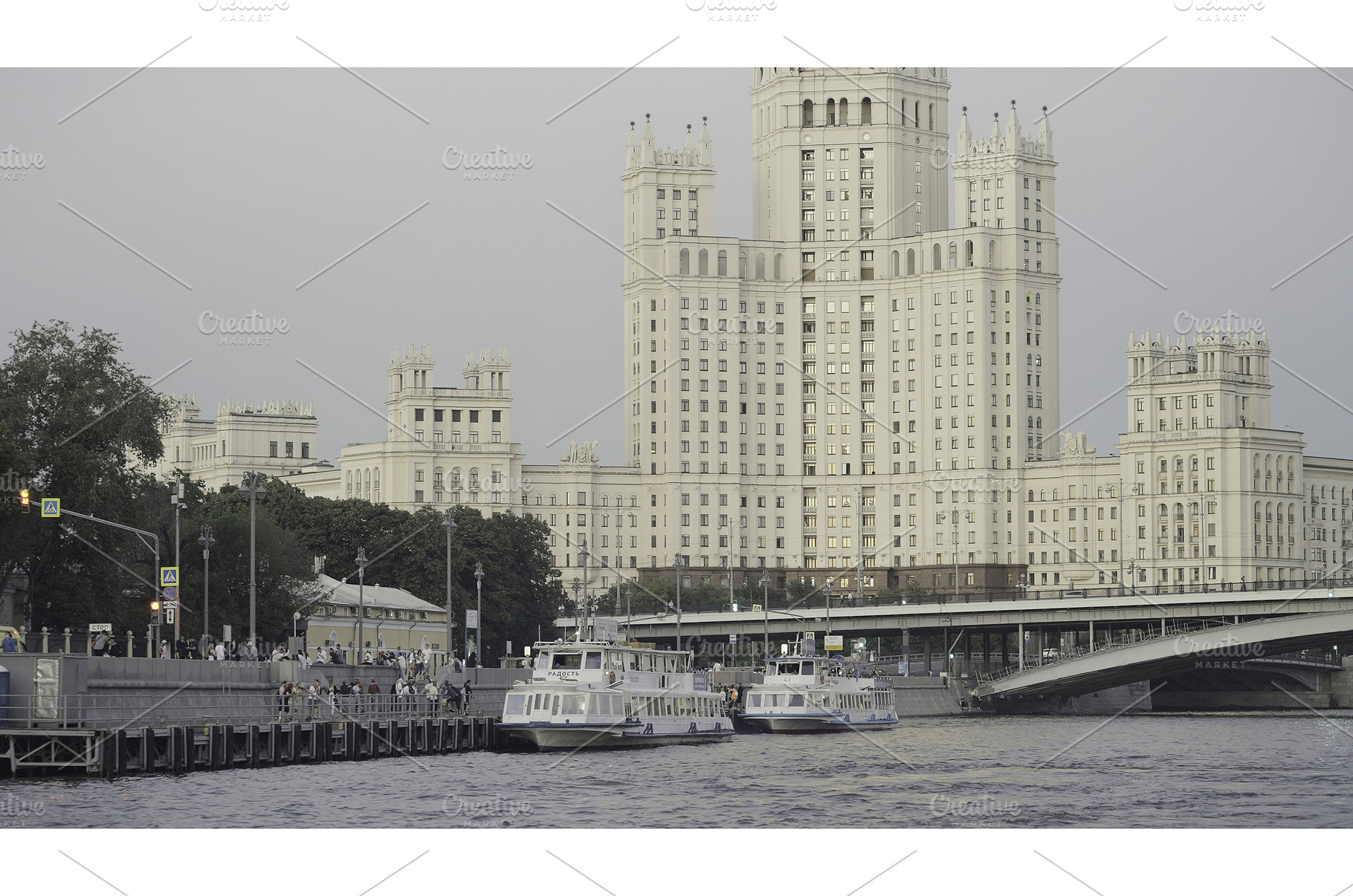 Beautiful city on background of MSU, an Architecture Photo by Media Whale Stock