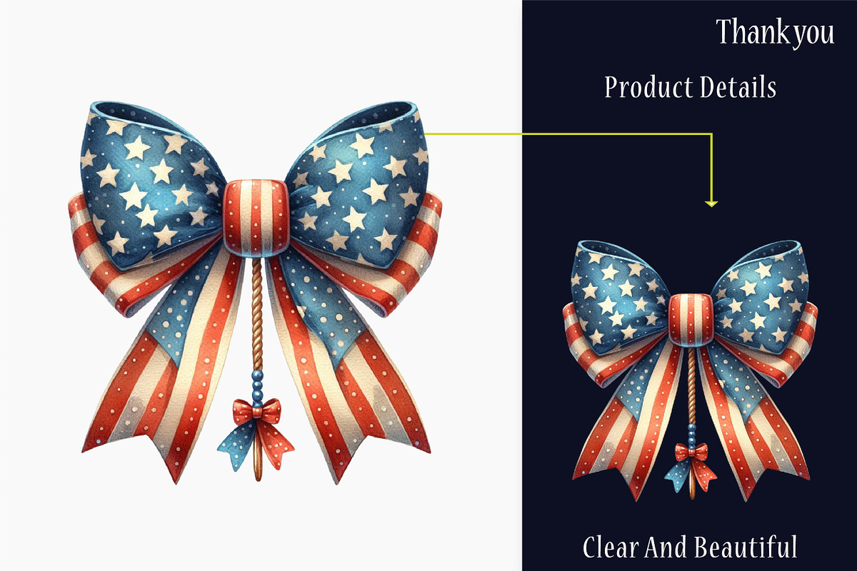 4th of July Bow Clipart Bundle, a Graphic by designcity5 (Photo 5 of 5)