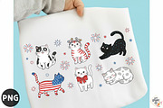Funny Cat USA Flag 4th of July Shirt, a Seasonal Illustration by designcity5 (Thumbnail 1 of 4)