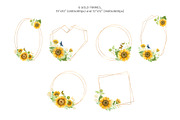 Sunflowers clipart, patterns, frames, a Decorative Illustration by Valin Malin (Thumbnail 8 of 16)