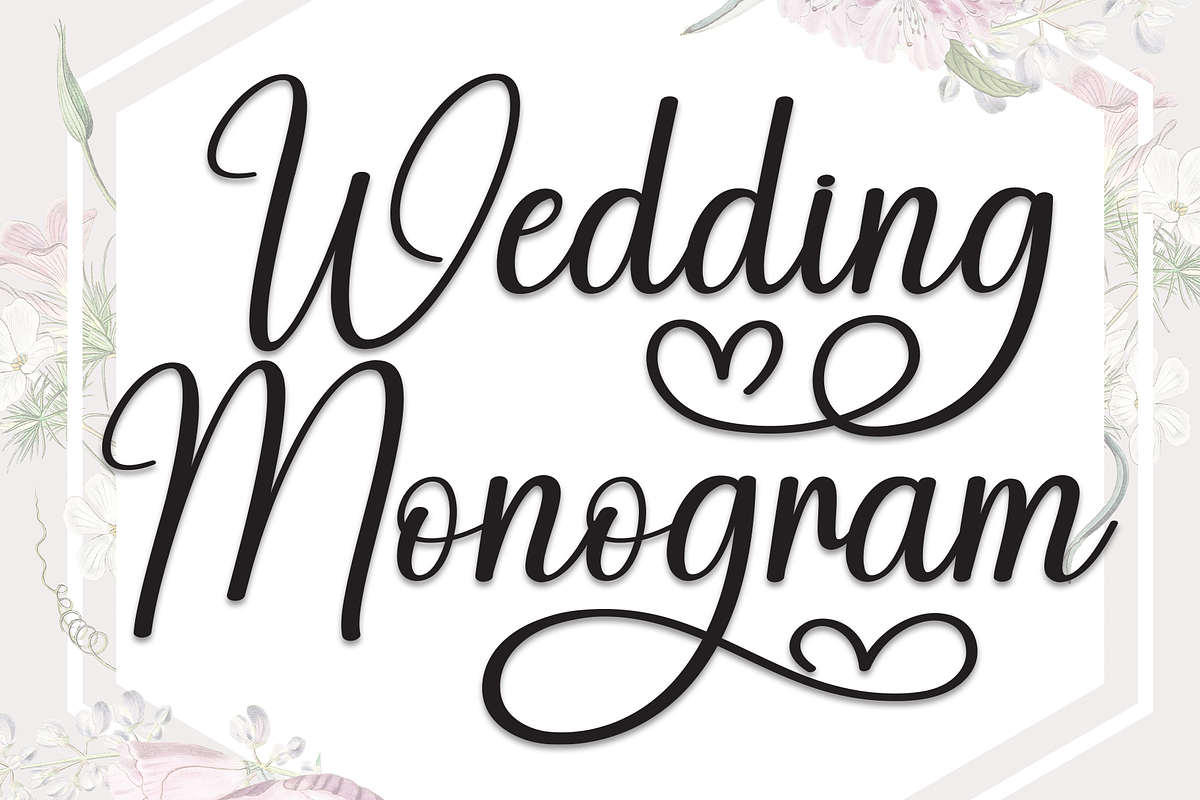 Wedding Monogram | Script Font, a Handwritten Font by Scratchones (Photo 1 of 9)