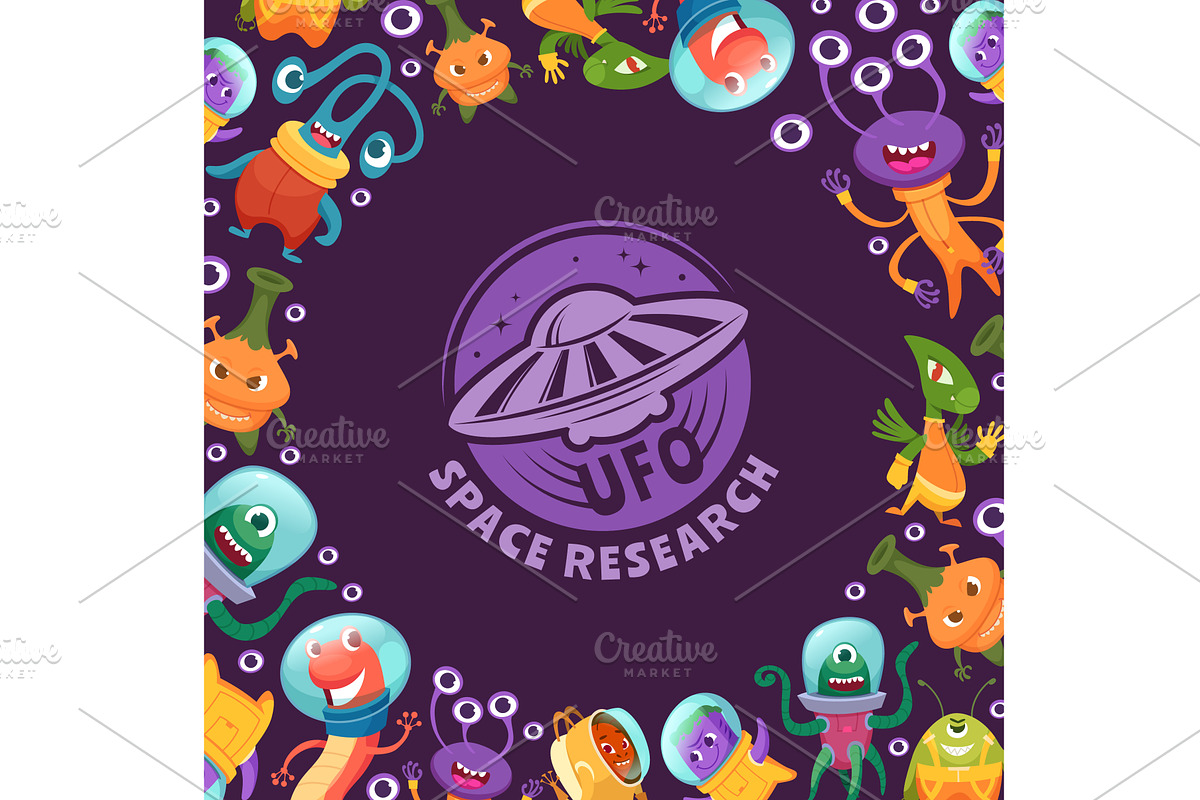 Alien background. circle form, an Illustration by Onyx