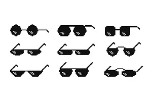 Pixel Boss Sunglasses, 8 Bit