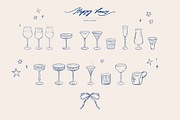 Vintage cocktails. Hand drawn art, a Food Illustration by Summer Nightingale Art (Thumbnail 12 of 15)