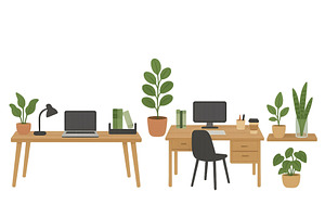 Modern workspace design featuring, an Object Illustration by ZinetroN