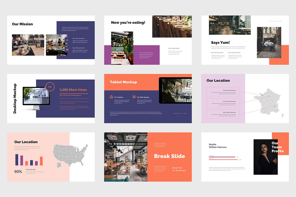 Casi : Food Business Google Slides, a Presentation Template by Punkl Camp (Photo 3 of 9)