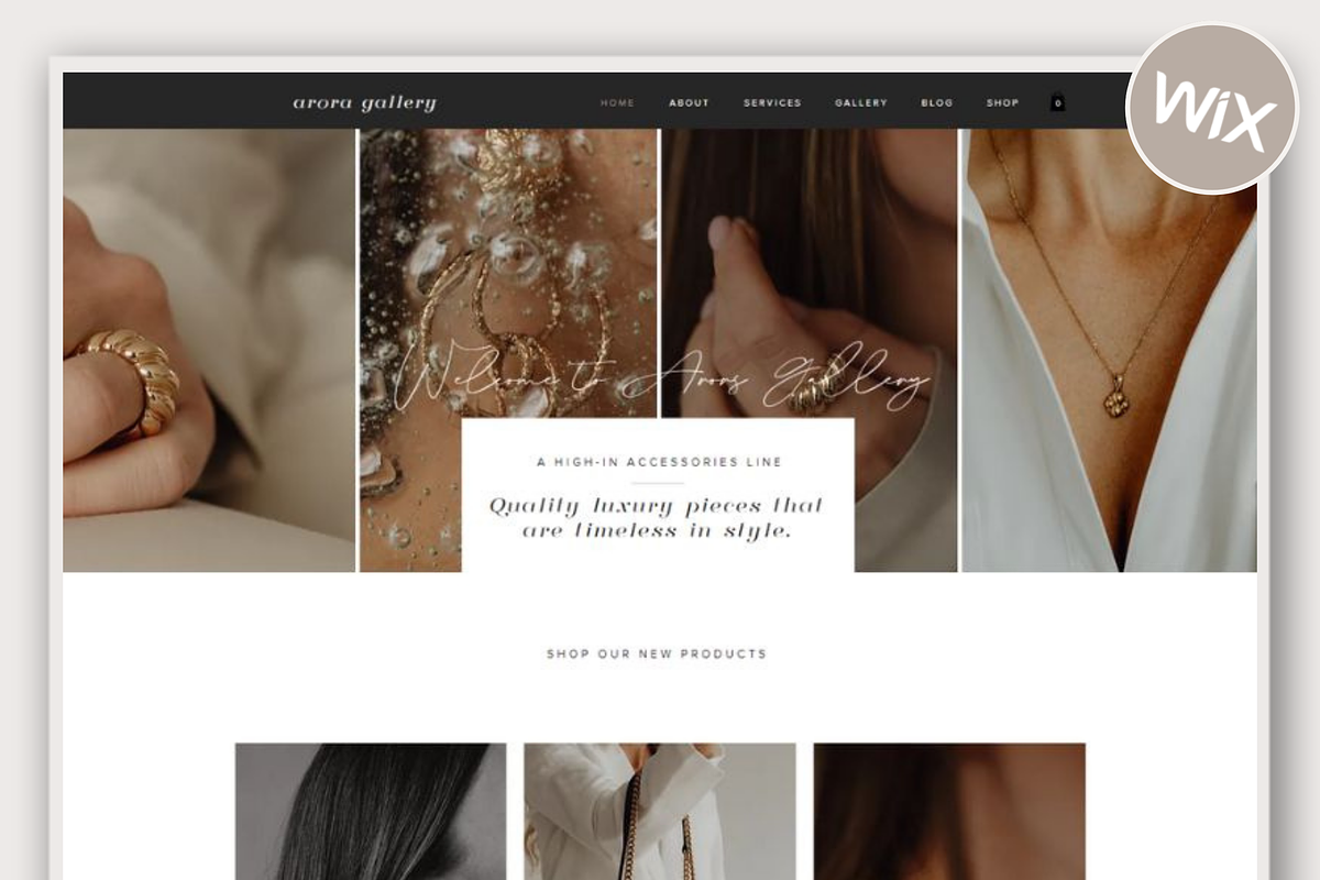 Wix Website Template | Arora Gallery, a Wix Template by Turia Avenue (Photo 1 of 5)