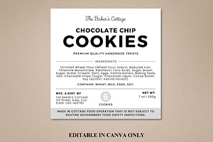 Cottage Food Labels Template, a Stationery Template by Coral Beauty