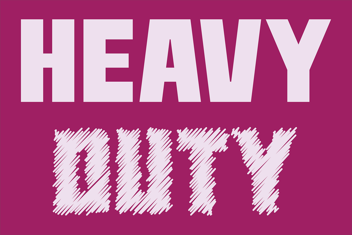 Heavy Duty Font Set, a Sans Serif Font by GG Design (Photo 1 of 9)