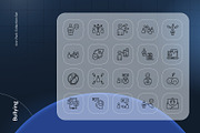 Bullying Icon Set, an Outline Icon by Nathaya Studio (Thumbnail 2 of 2)