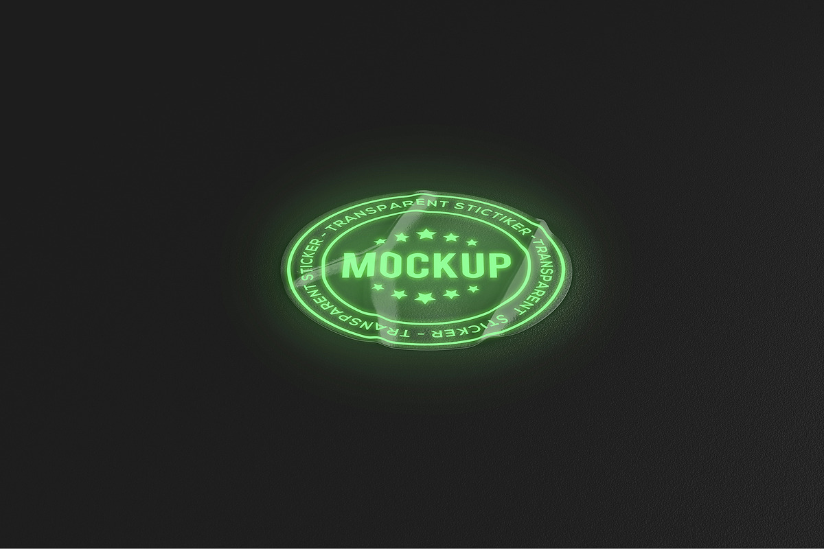 Fluorescent Stickers Mockup, an Advertising Mockup by Graphicboom (Photo 2 of 4)