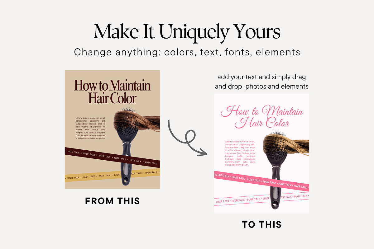 Luxury Hair Instagram Templates, a Social Media Template by Anna Design Studio (Photo 6 of 9)