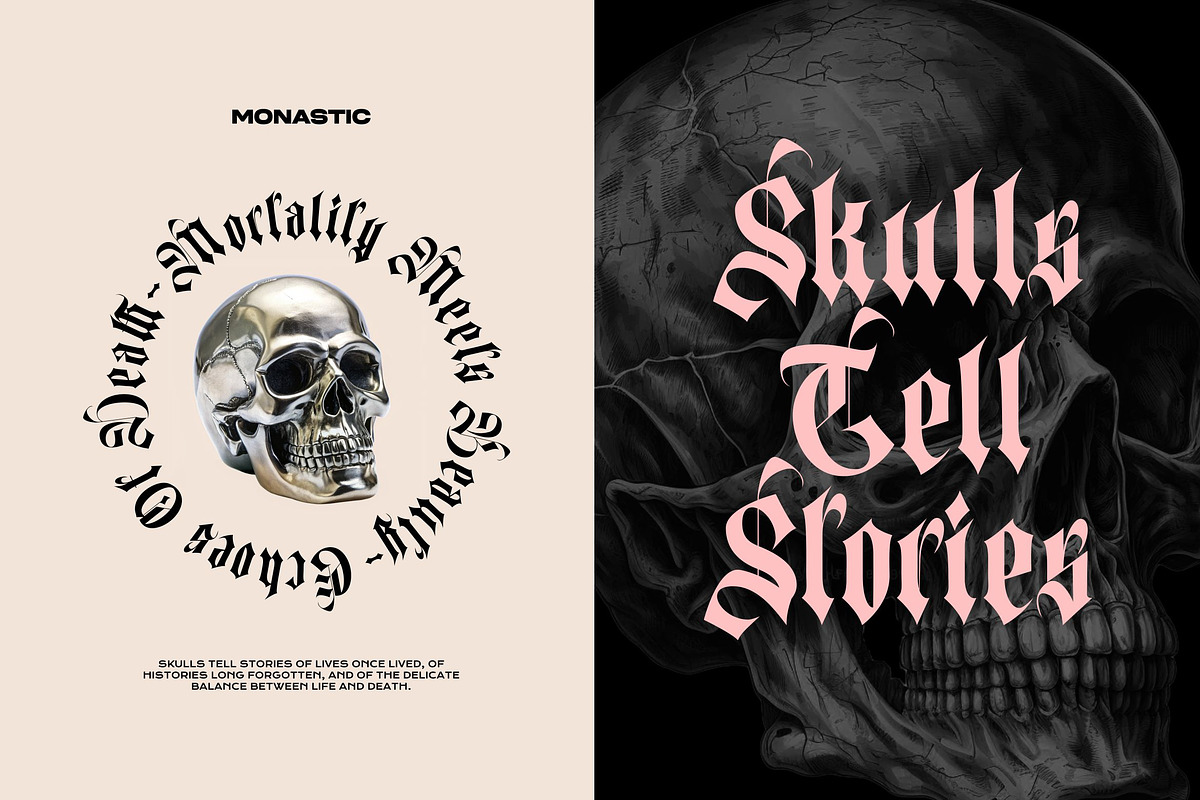Monastic - Vintage Gothic Font, a Blackletter Font by Imoodev (Photo 4 of 5)