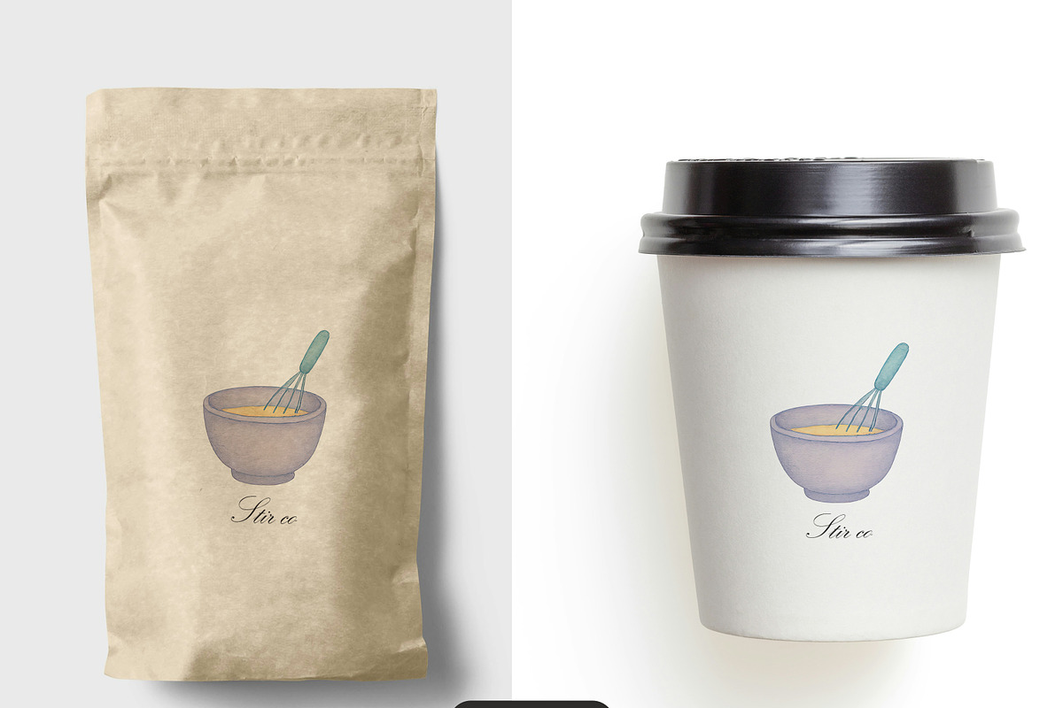 Cute Baking Tools, a Food Illustration by PaintPixelCo (Photo 11 of 15)