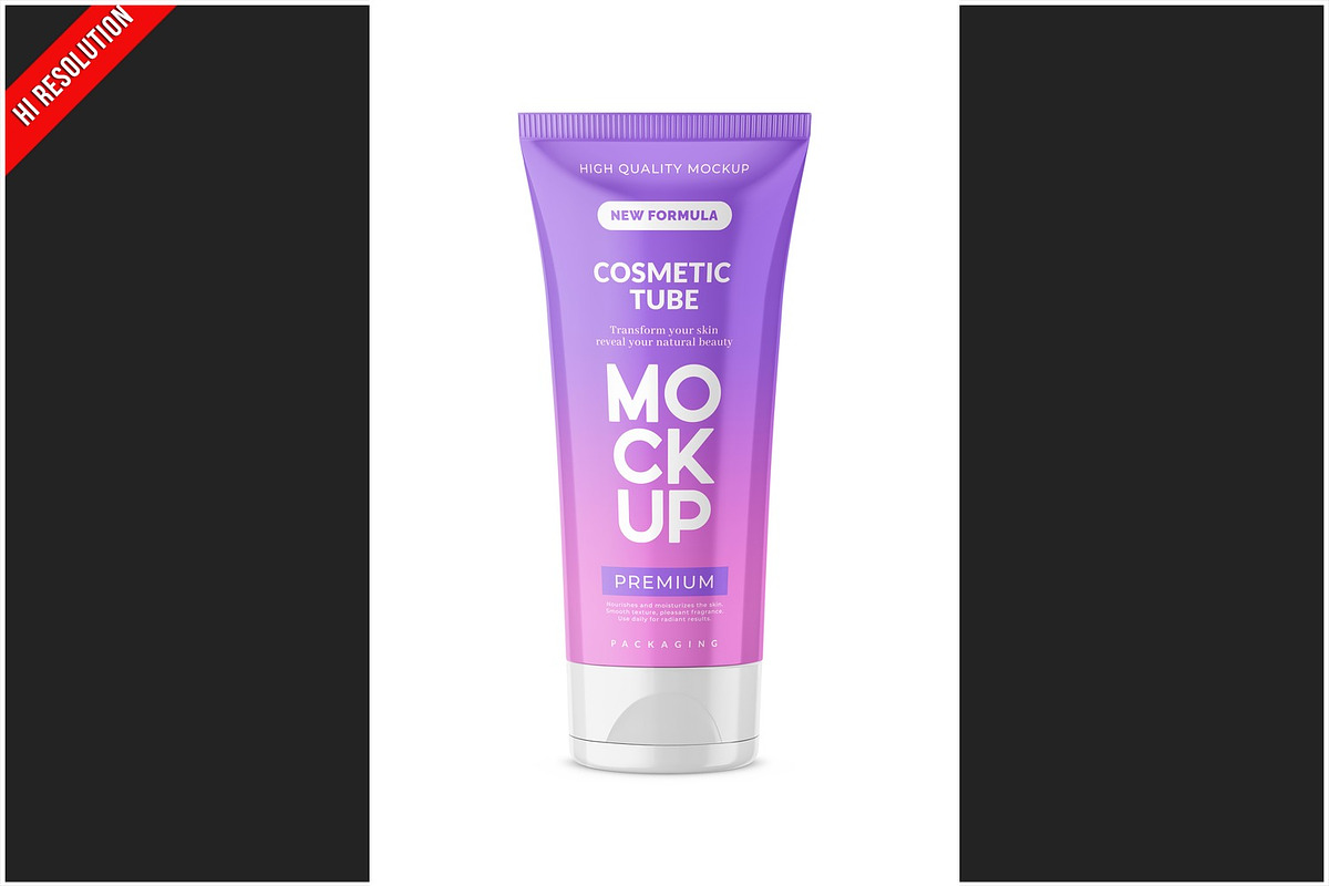 Clean Cosmetic Tube Mockup, an Advertising Mockup by Bruno's Shop (Photo 1 of 3)