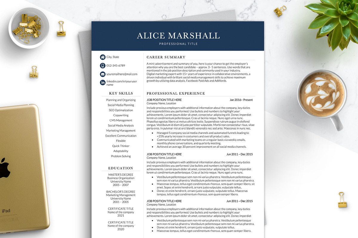 C-Level Modern Resume Template Word, a Resume Template by BestResumes.Co (Photo 1 of 7)