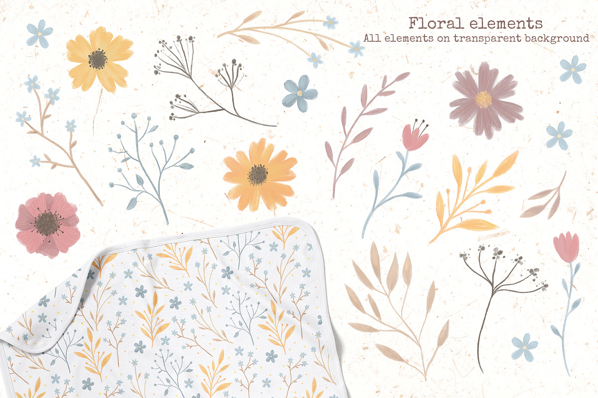 Unicorn clipart. Patterns., an Animal Illustration by Lesya Skripak (Photo 6 of 8)