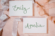 Delicate Ribbons // Quirky Script, a Handwritten Font by PeachCreme (Thumbnail 4 of 9)