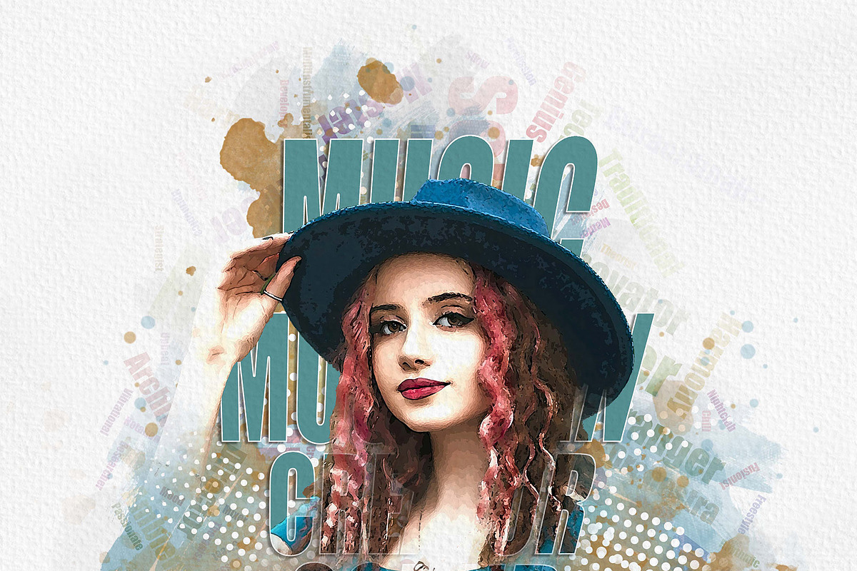 Artistic Portrait Typography Art, an Action Add-On by MRI STUDIO (Photo 12 of 16)
