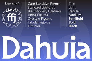 Dahuia - Sans Serif Font