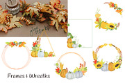 Autumn Floral Frames, Wreaths, a Seasonal Illustration by Contes_de_fée (Thumbnail 4 of 12)
