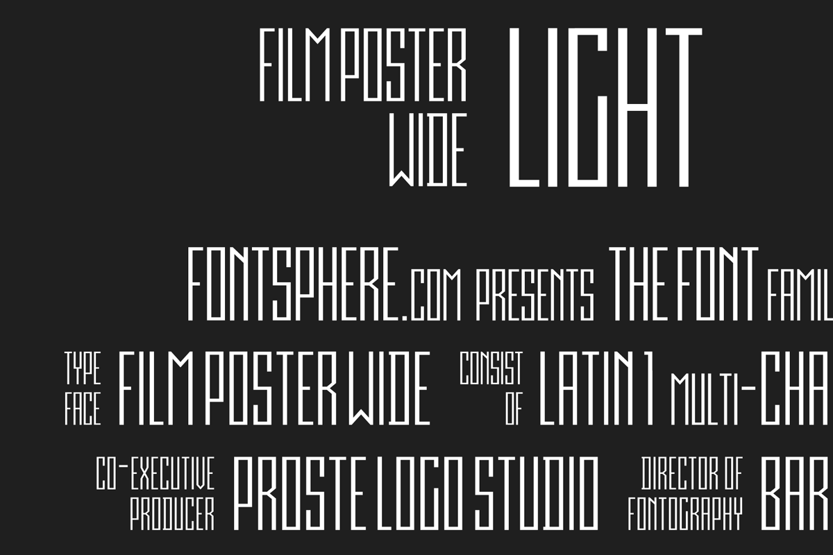 Film Poster Wide |3 fonts preview 2