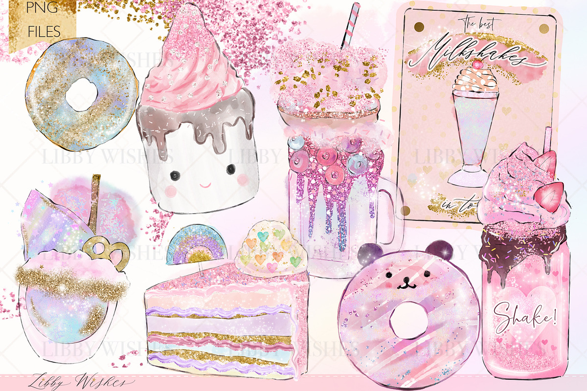 Sweet cafe Watercolour illustrations, an Illustration by Libby Wishes (Photo 2 of 13)